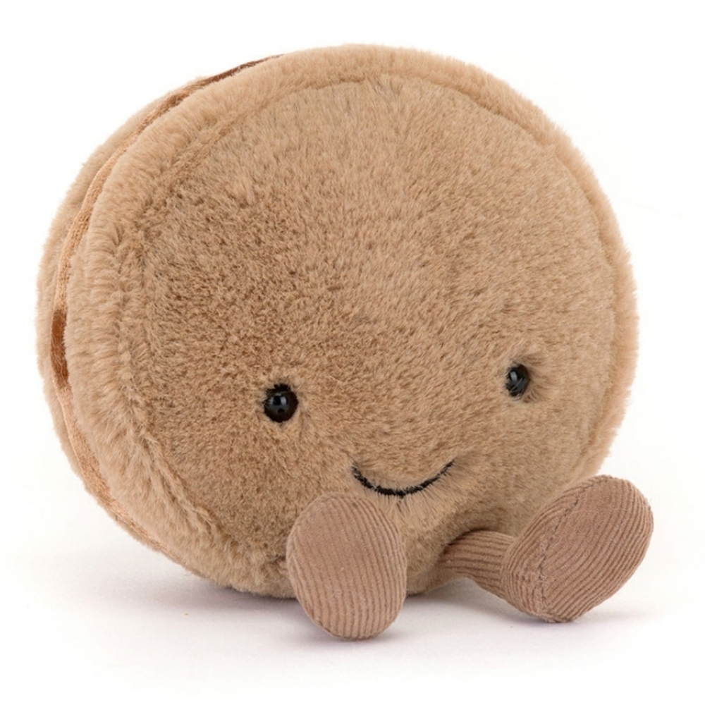 Jellycat Amuseable Mona Macaron Chocolate 4.7x4" Soft and Plush BNWT Authentic